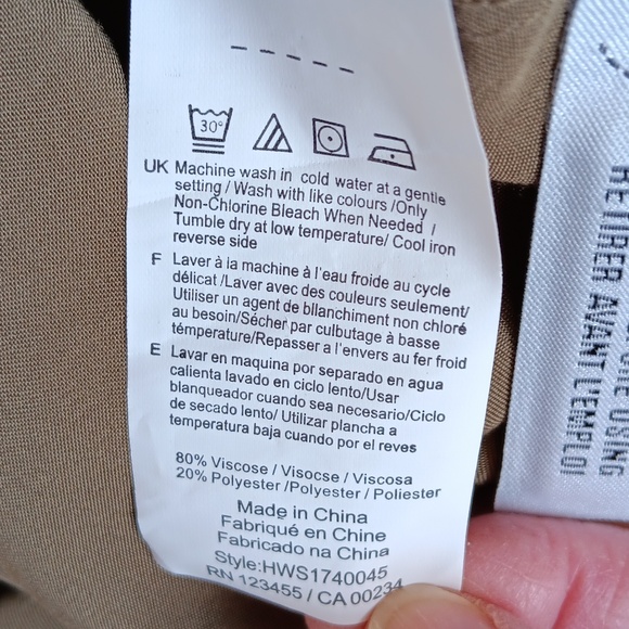 Halston khaki green  button down midi dress NWT - Picture 6 of 6